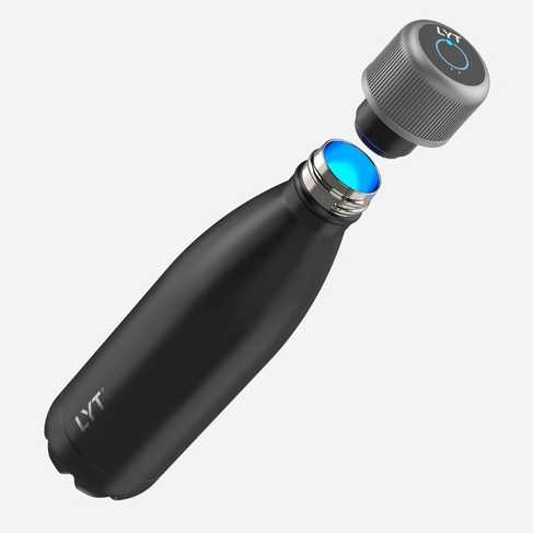 Waatr Lyt 500ml Stainless Steel UV-C Travel Water Bottle - Black