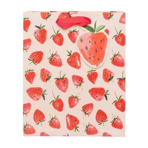 WHSmith Strawberries Medium Gift Bag