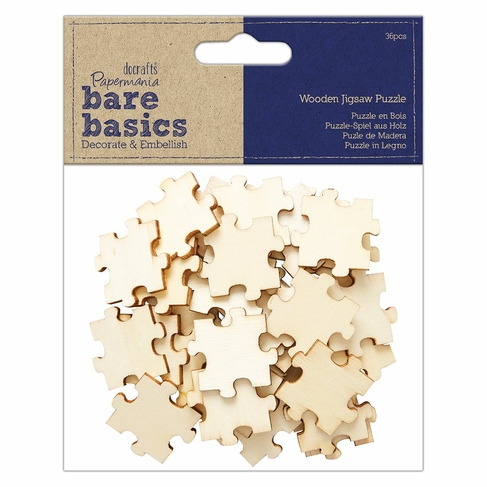 docrafts Papermania Wooden Jigsaw Puzzle Pieces (Pack of 36)