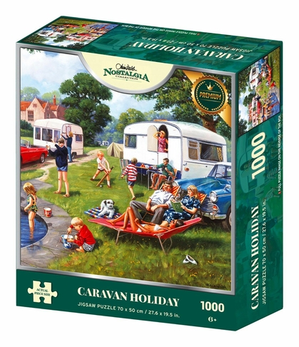 Nostalgia Collection Caravan Holiday 1000 Piece Jigsaw Puzzle