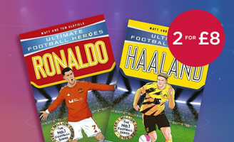 2 for £8 Ultimate Football Heroes Books'