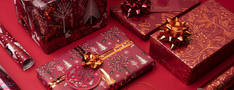 Burgundy Christmas Wrapping Paper