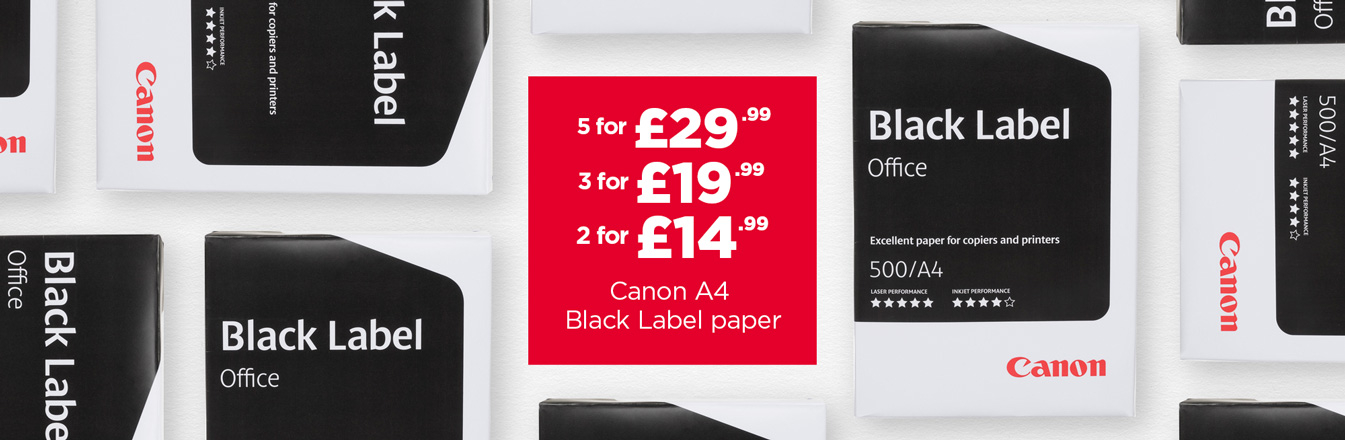 Canon A4 Black Label paper - stock up & save up to 33%