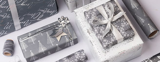 Silver Christmas Wrapping Paper