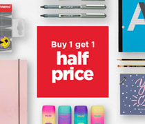 Buy 1 Get 1 half price stationery mix & match
