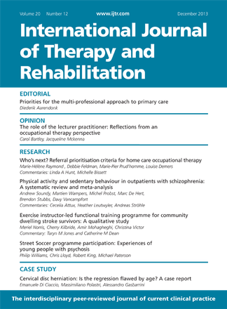 International Journal of Therapy and Rehabilitation