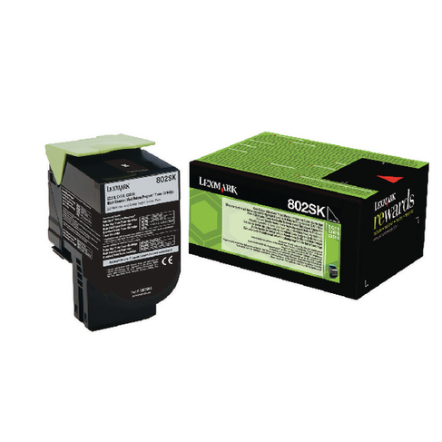 Lexmark 802SK Black Toner Cartridge 80C2SK0