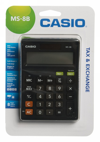 CASIO MS-8B Desk Calculator Black