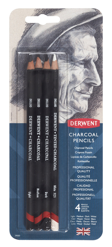 Derwent Professional Charcoal Pencils (Pack of 4)