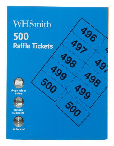 WHSmith 1-500 Raffle Ticket Pad