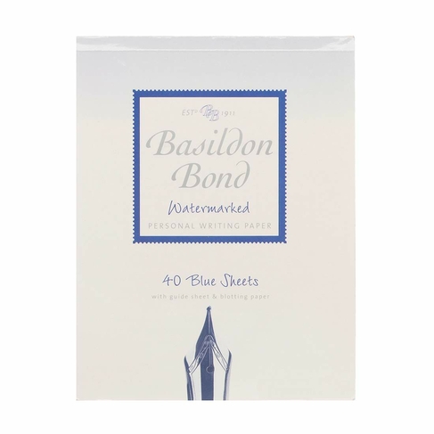 Basildon Bond Watermarked Personal A5 Writing Paper Blue Pad
