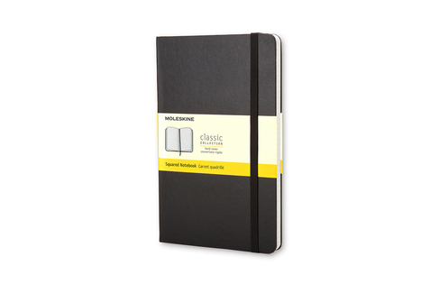 Moleskine Black Squared Hard Cover Large Notebook
