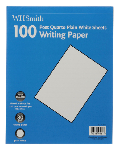 WHSmith Writing Paper 100 Sheets