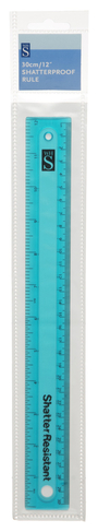 WHSmith 30cm Ruler Assorted Colours
