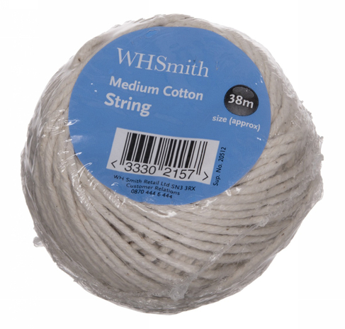WHSmith Medium Cotton String Ball 38 m