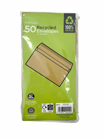 WHSmith 50 Recycled Envelopes