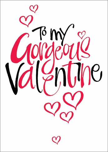 Portfolio To My Gorgeous Valentine Foiled Card Valentine's Day Card