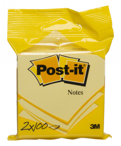 Post-it Twin Pack Canary Yellow