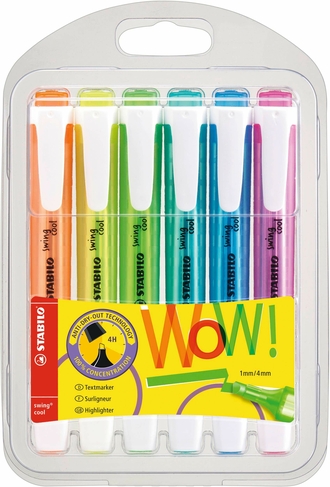 STABILO swing cool Highlighters Neon (Pack of 6)