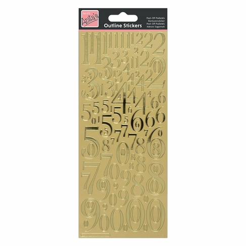 docrafts Anita's Number Stickers Gold