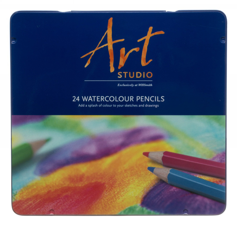 WHSmith Art Studio Watercolour Pencils (Pack of 24)