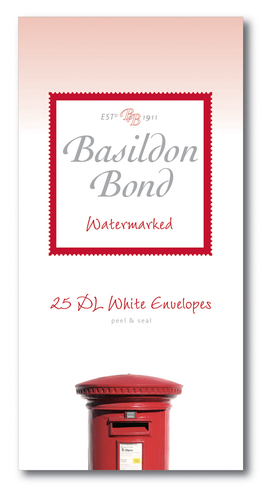 Basildon Bond DL 110x220mm Envelopes 25 Pack White