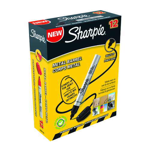 Sharpie Pro Permanent Marker Bullet Tip Black (12 Pack) S0945720