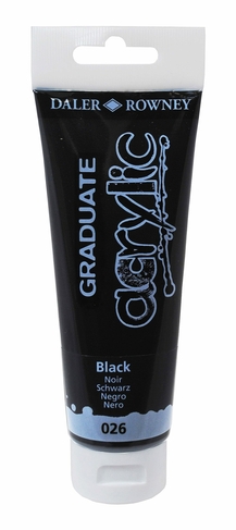 Daler-Rowney Graduate Acrylic 120ml Paint Tube Black