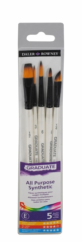 Daler-Rowney Graduate 5 Brush Synthetic Watercolour Set