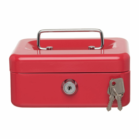 WHSmith Red 6 inch Cash Box