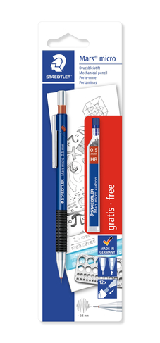 STAEDTLER Mars micro Mechanical Pencil with 0.5mm HB Refill Leads