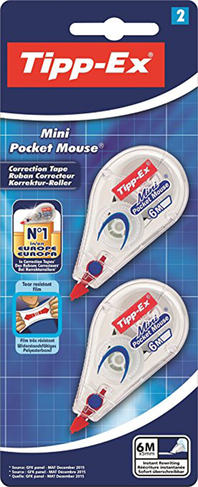 Tipp-Ex Pocket Mouse Correction Tape 6m (Pack of 2)