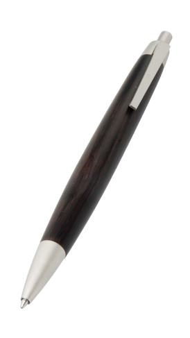 LAMY 2000 African Blackwood Ballpoint Pen with Palladium Trim, Medium Nib, Black Ink