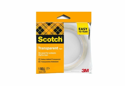 Scotch Easy Tear Transparent Tape 25mm x 50m