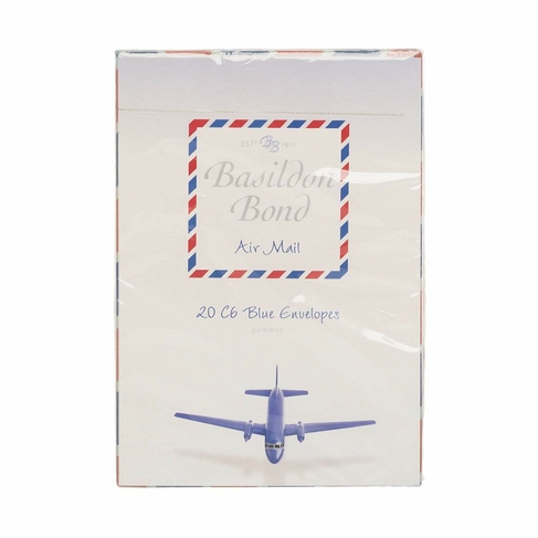 Basildon Bond Air Mail 20 C6 Blue Envelopes