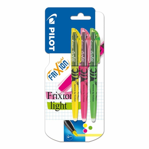 PILOT FriXion Erasable Highlighter Neon Yellow/Pink/Green (Pack