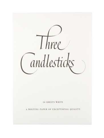 Three Candlestick A5 148x210mm Writing Pad 50 Sheet White