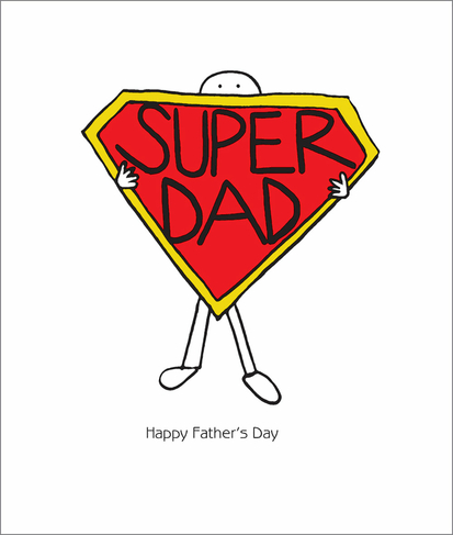 Portfolio Super Dad Badge Father's Day Greeting Card