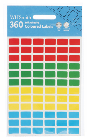 WHSmith 360 Coloured Self-Adhesive Labels