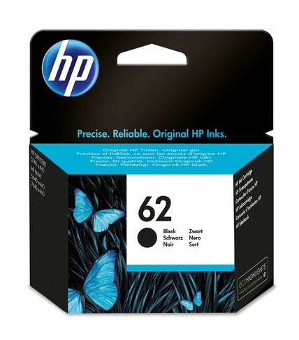 HP 62 Black Original Ink Cartridge, Instant Ink Compatible, C2P04AE