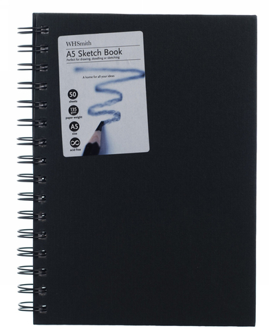 WHSmith A5 Wiro Sketch Book