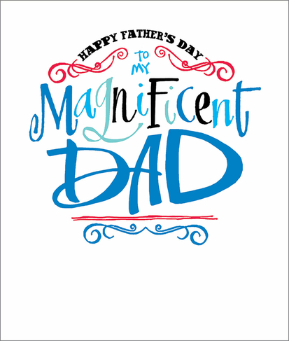 Portfolio Magnificent Dad Father's Day Greeting Card