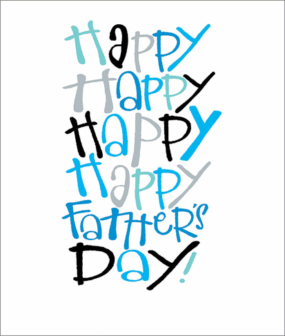 Portfolio Happy Happy Happy Father's Day Greeting Card 