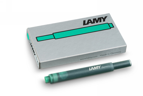 LAMY T 10 Ink Cartridges, Green Ink (Pack of 5)	