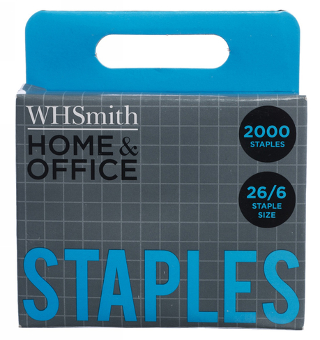 WHSmith Home & Office Staples 26/6 (Pack of 2000)