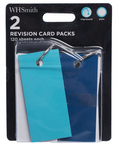 WHSmith Revision Card Packs Assorted Colours (Pack of 2)