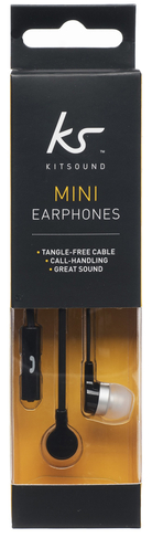 Kitsound Black Mini Earphones