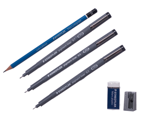 STAEDTLER pigment liner Drawing Set (Pack of 6)