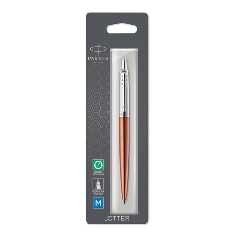 Parker Jotter Ballpoint Pen, Chelsea Orange, Medium, Blue Ink
