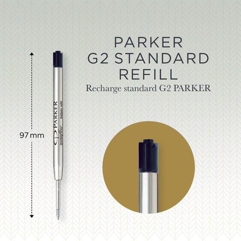 Parker Quink Flow Ballpoint Pen Refill, Fine Nib, Black Ink